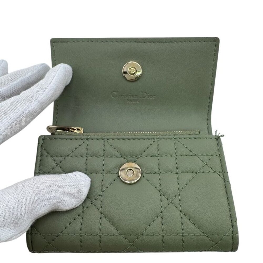Dior Gricine Wallet Bifold Green - Picture 7 of 8